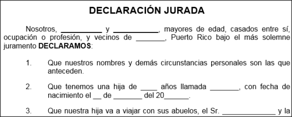 Autorización menores para viajar