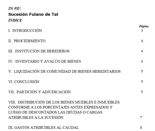 cuaderno particional herencia