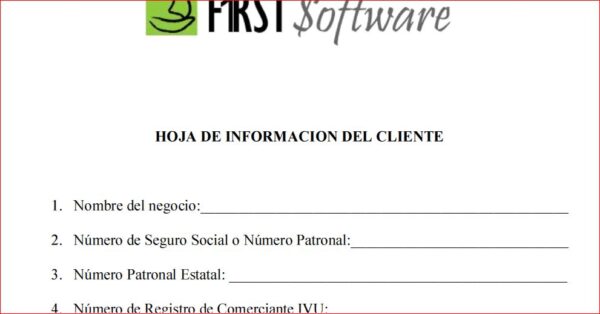 Hoja de Información de Cliente Contabilidad