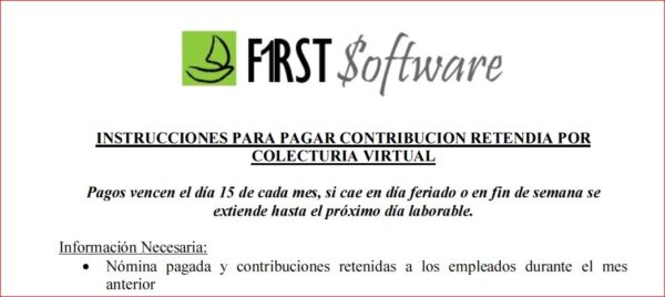 Instrucciones-Pago a Hacienda de Contribución Retenida a empleados