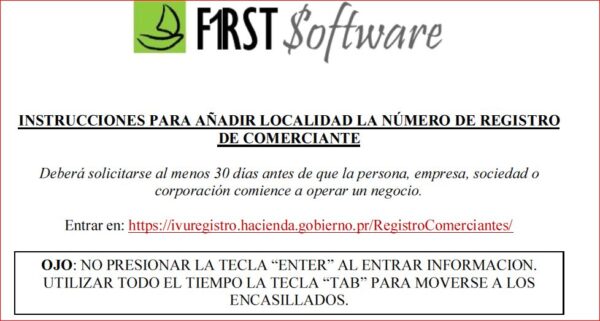 Instrucciones-Añadir Localidad al Registro de Comerciante Online