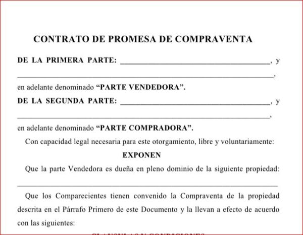 Contrato de Opción de Compraventa sin Corredor