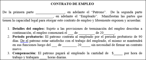 Contrato de Empleo Probatorio - Reforma Laboral 2017 - Image 2