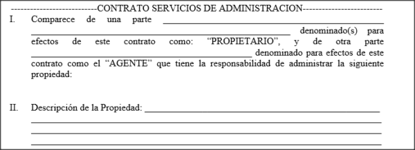 Contrato Servicios de Administración