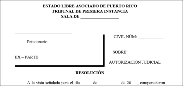 Autorización Judicial - Resolución