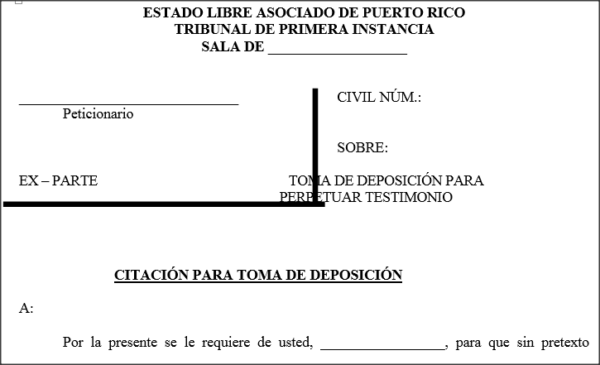 Citación Toma Deposición