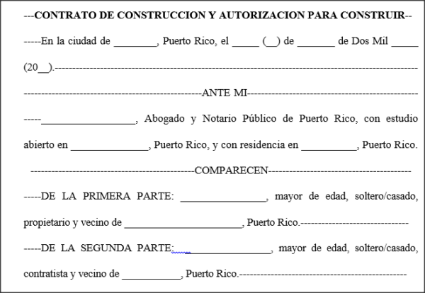 Contrato de Obra de Construcción