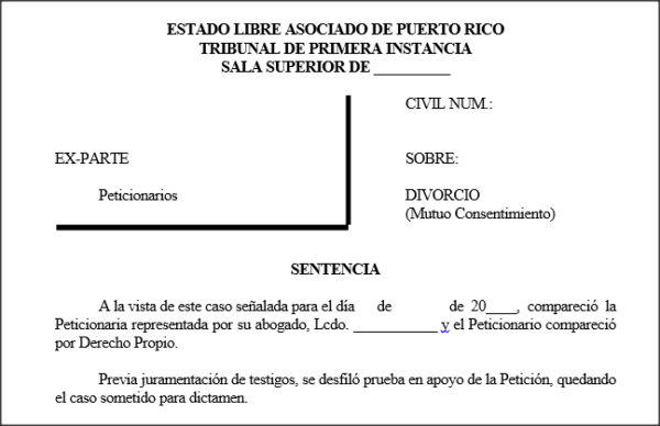 Mutuo Consentimiento - Resolución