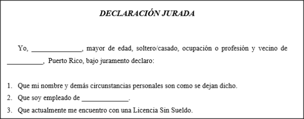 Licencia sin sueldo